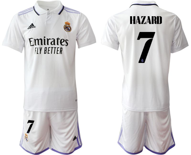 Men 2022-2023 Club Real Madrid home white 7 Soccer Jersey1